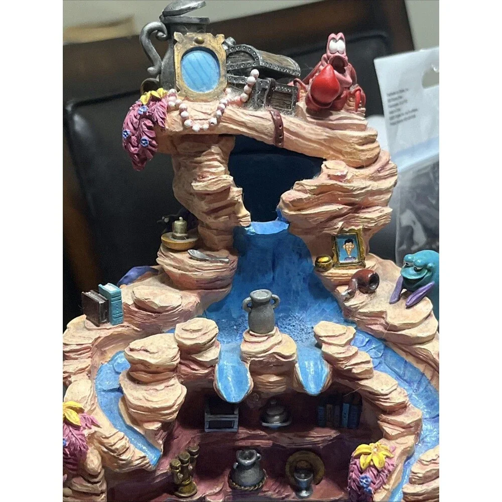 Disney The Little Mermaid Ariel Sebastian Snow Globe Fountain Works Some Damage